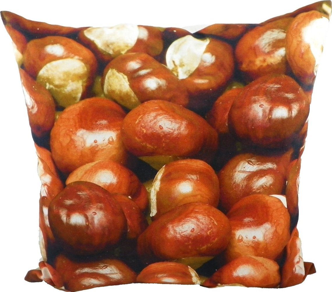 Mars & More Dekokissen Dekokissen Kastanien 50x50cm, JIKSHKS