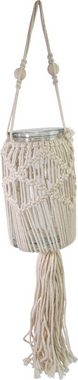 Timbers Hängewindlicht Kerzenhalter Eulonia zum Hängen (1 St), Makramee, aus Glas und Baumwolle, Ø 10,5 cm