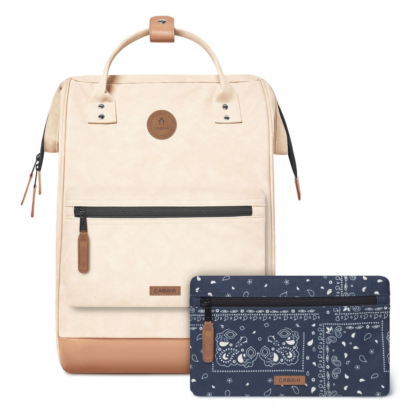 CABAIA Rucksack Vegan Nubuck Backpack (Set, 3-tlg) günstig online kaufen