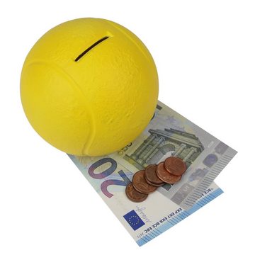 HMF Spardose 489, Tennisball mit Schlüssel, 10 cm Durchmesser