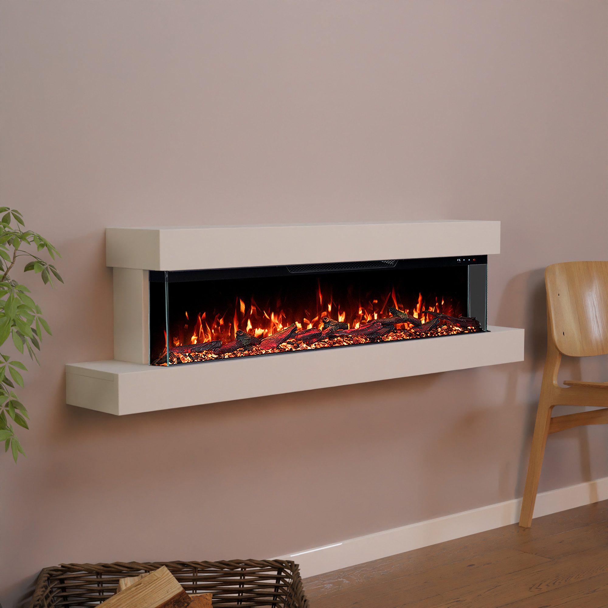 GLOW FIRE Elektrokamin Cobalt Wall Wandkamin mit 3D Feuer und Heizung (Ther günstig online kaufen