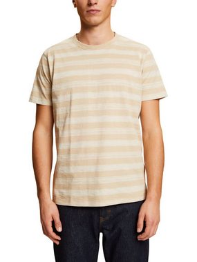 Esprit T-Shirt Gestreiftes T-Shirt, 100 % Baumwolle (1-tlg)