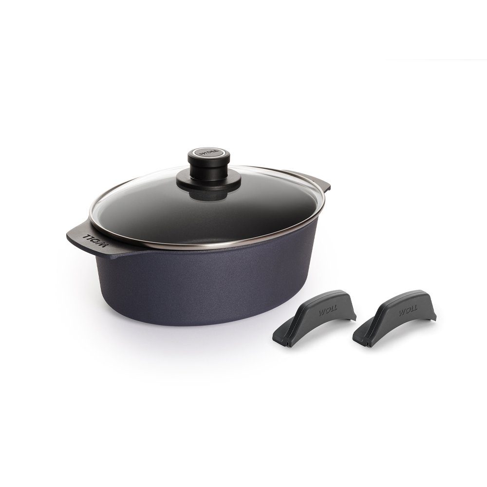 WOLL Кастрюли жаровни Diamond Lite Induktion 31 x 26 cm mit Glasdeckel in Box, Aluminiumguss, Induktionsgeeignet