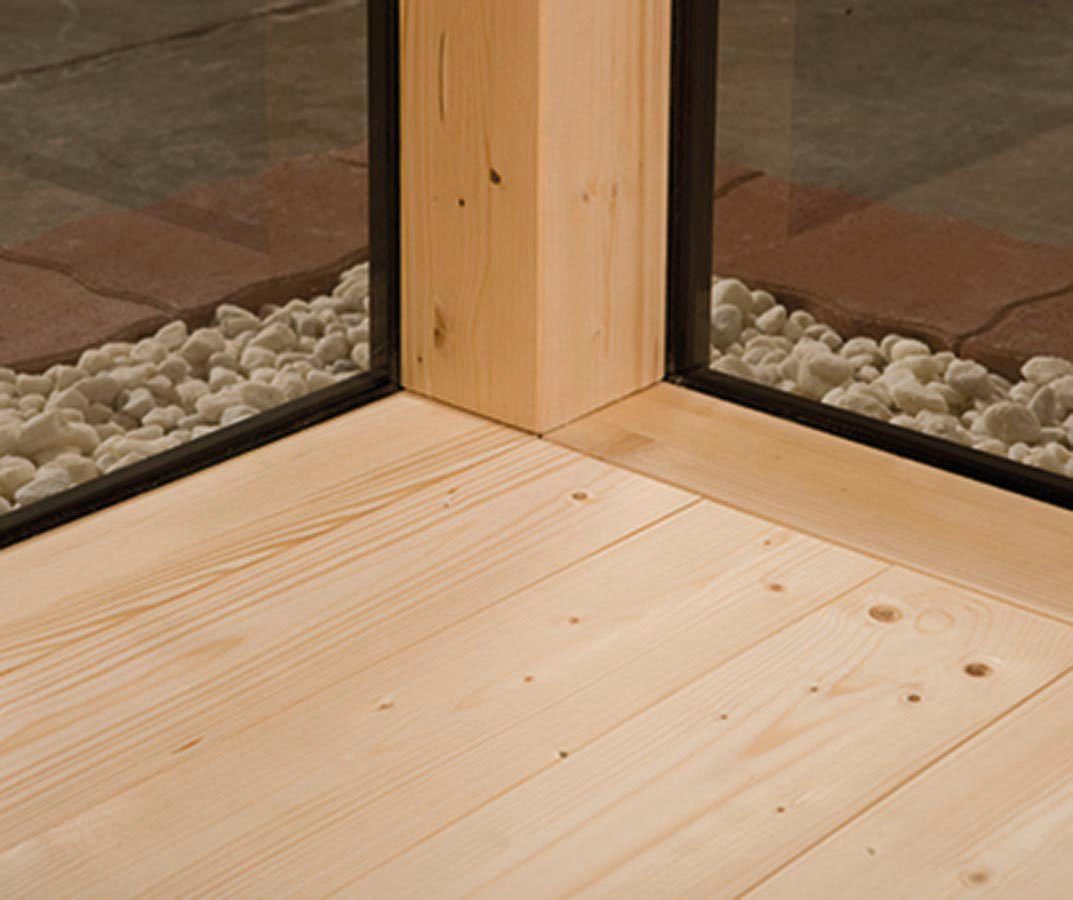 weka Saunahaus Cubilis, BxTxH: 388 x 314 x 249 cm, 68 mm, (Set) 7,5 kW-Ofen mit digitaler Steuerung