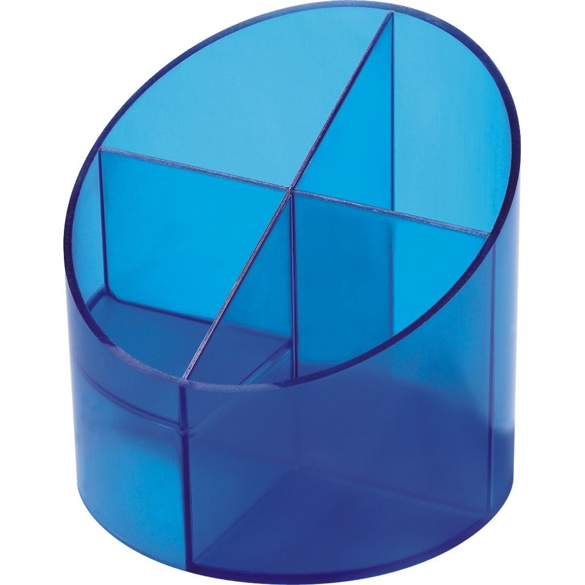 HELIT Tischaufsatz Multiköcher hochglanz blau transparent