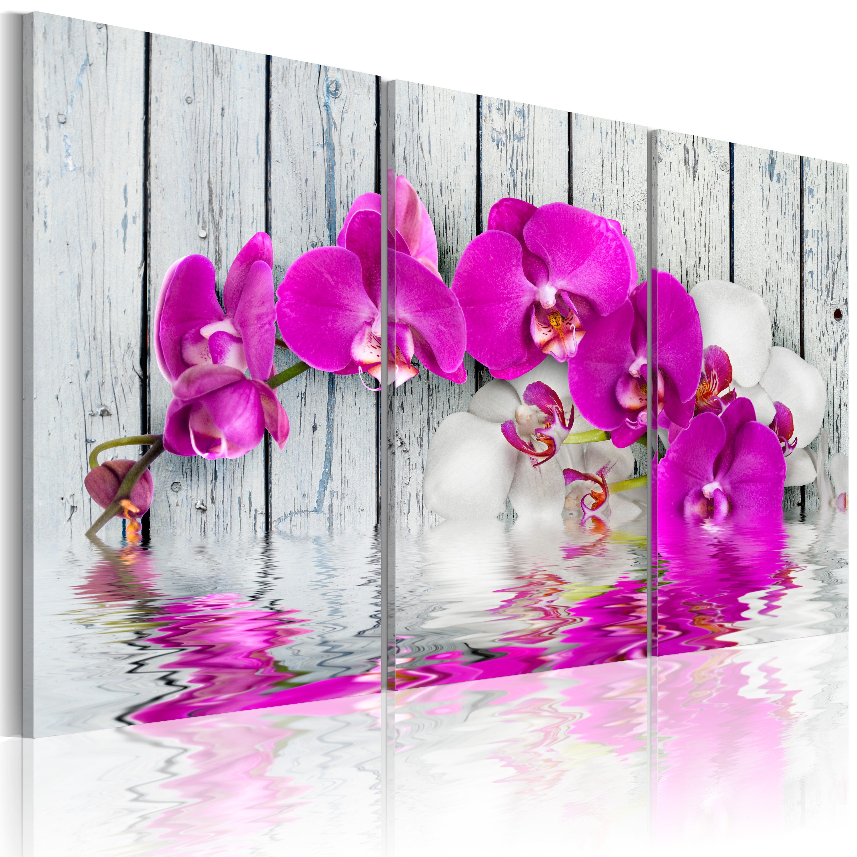 Wandbild Harmonie: Orchidee - Triptychon