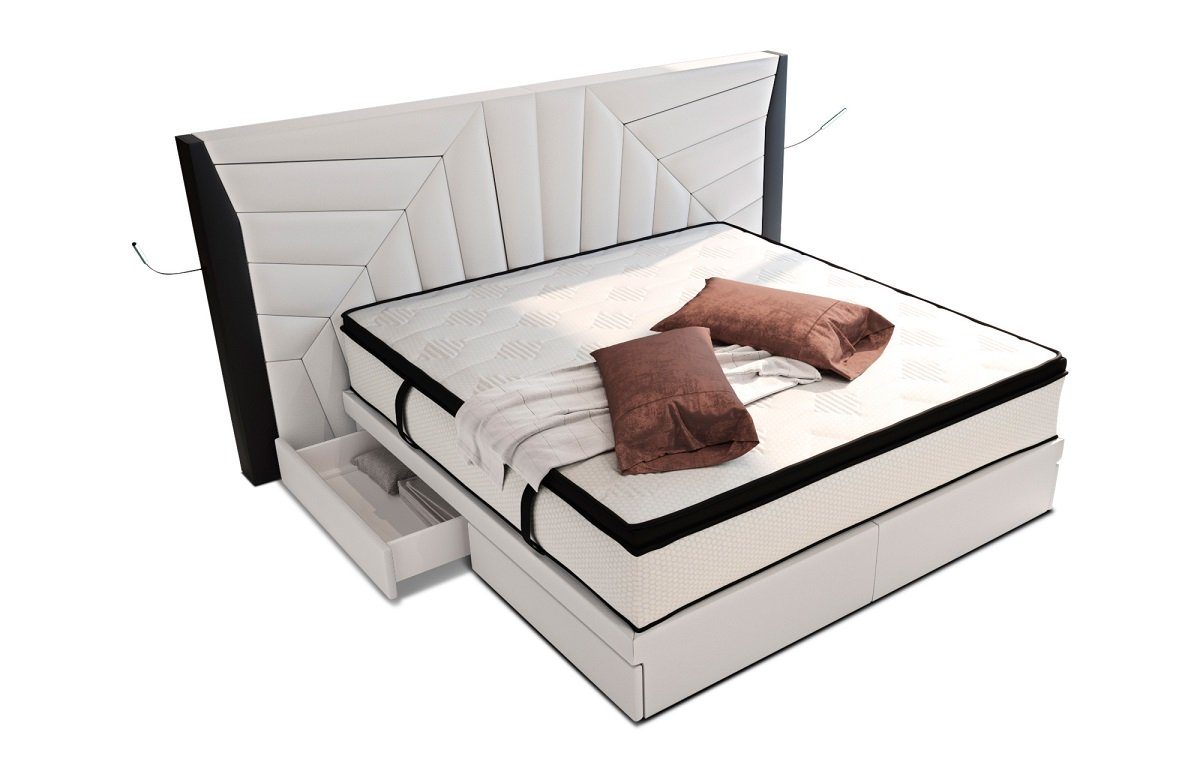 Sofa Dreams Boxspringbett Boxspringbett Monaco Leder, günstig online kaufen
