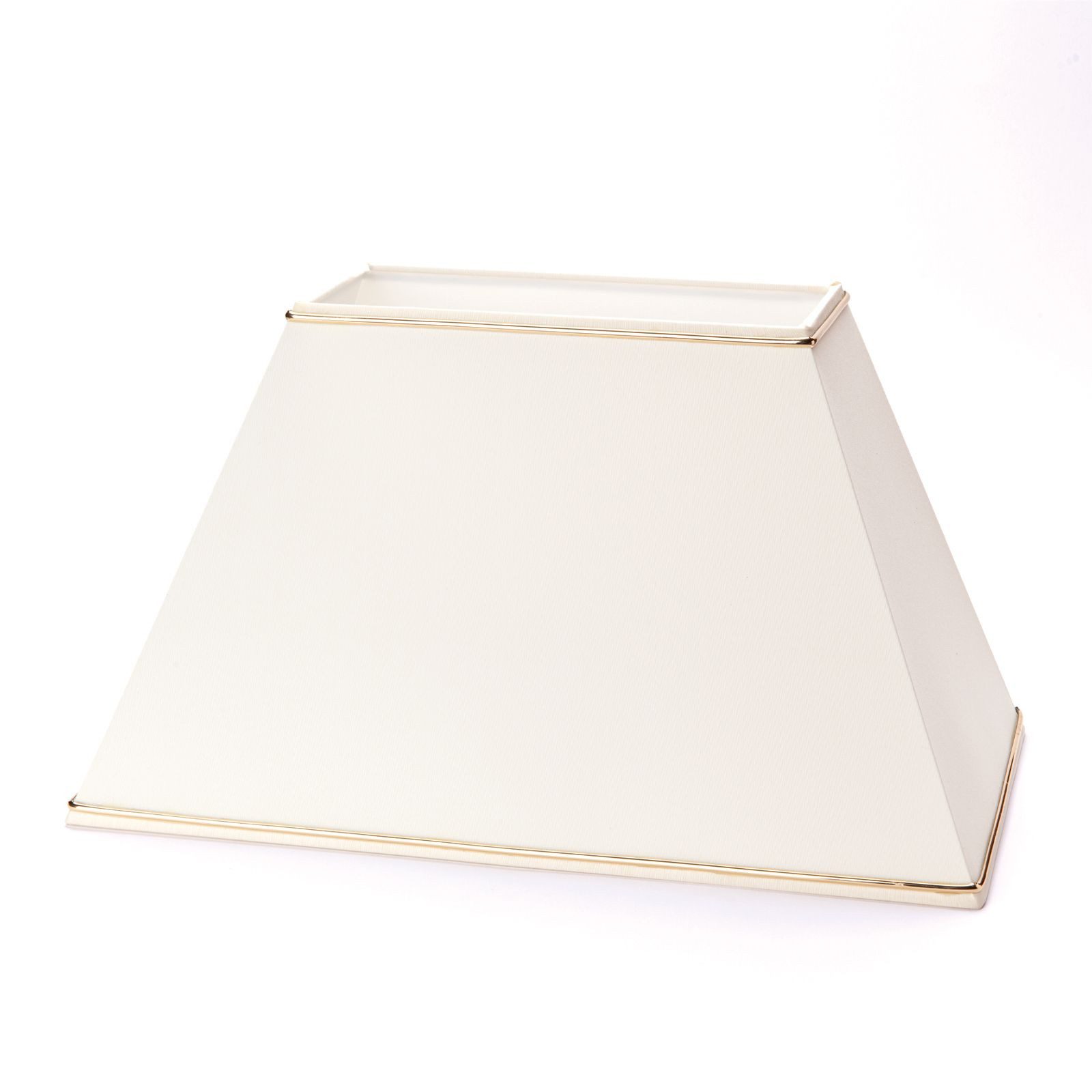 Orion Leuchten Lampenschirm Lampenschirm Creme rechteckig Goldkante 36 × 22 cm H 23 cm