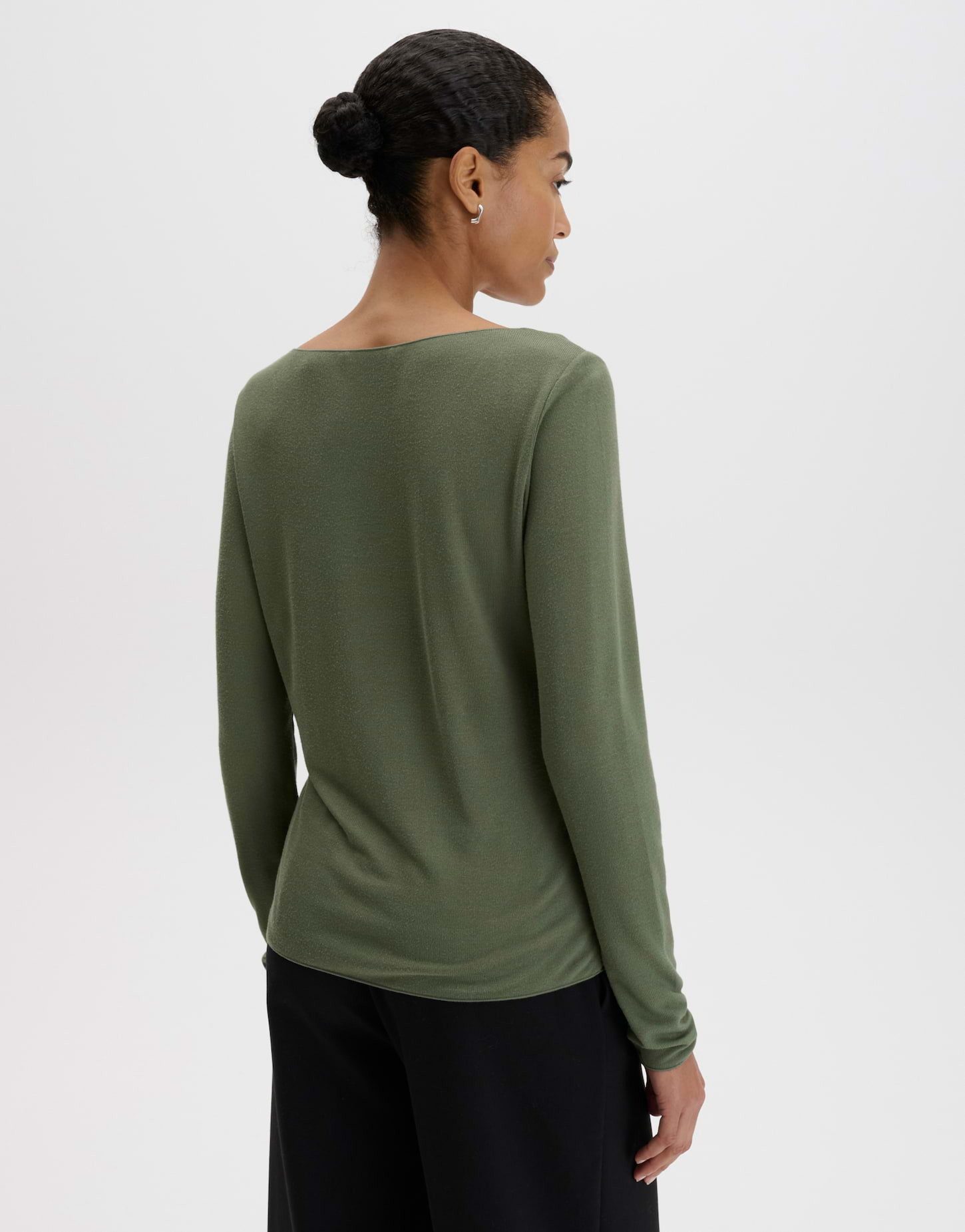 someday Langarmshirt Kirosa soft long aus fließender Pull-on für einen modernen, komfortablen Look