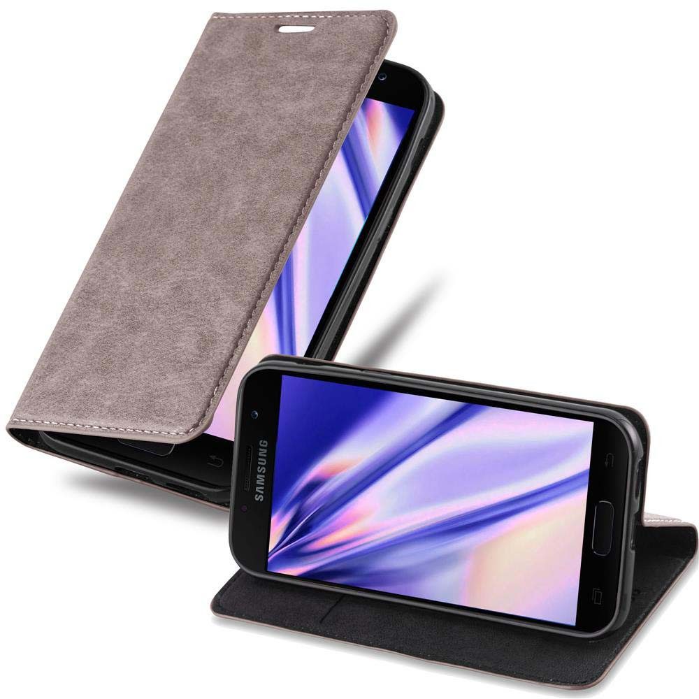 Cadorabo Handyhülle für Samsung Galaxy A7 2017 Hülle Samsung Galaxy A7 2017, Hülle Schutzhülle mit Standfunktion, Magnetverschluss und Kartenfach