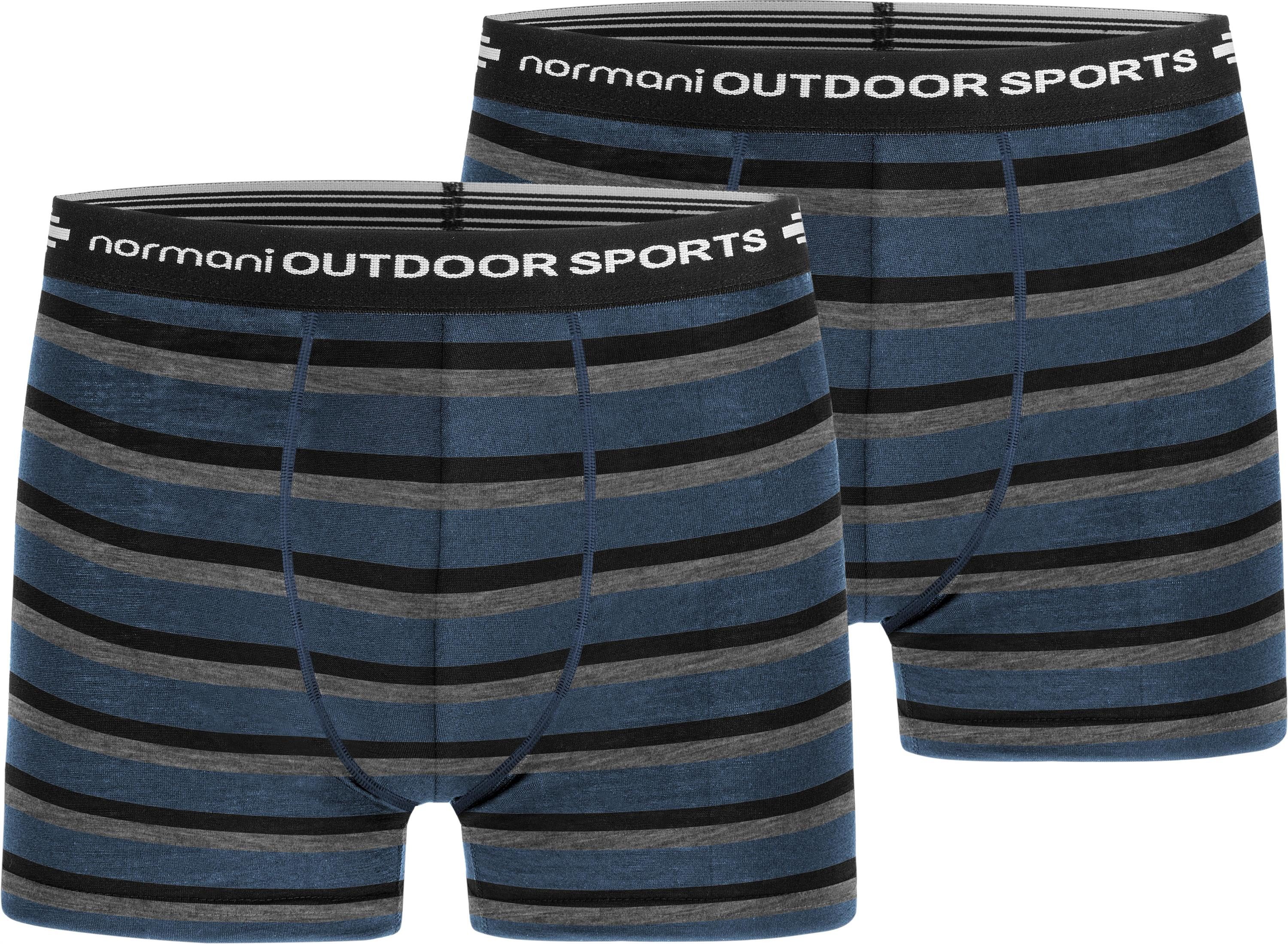 normani Retro Boxer 2er Pack Herren Merino Boxershorts Unterhose Sportunterhose Funktionsunterwäsche aus 100% Merinowolle