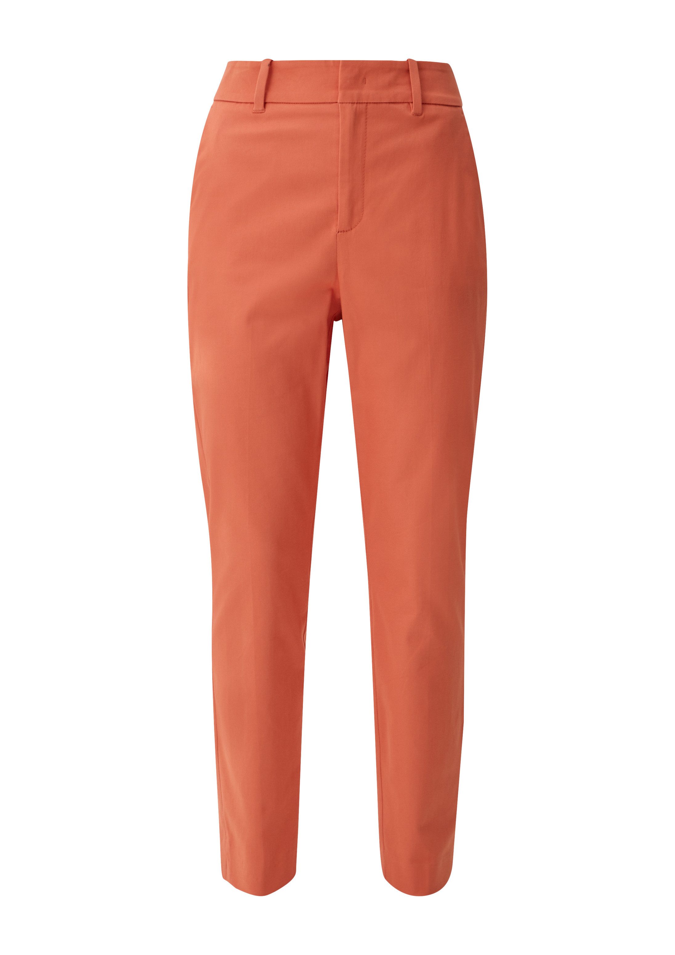 s.Oliver Chinos Hose Regular: Zigarettenhose mit High Rise-Bund