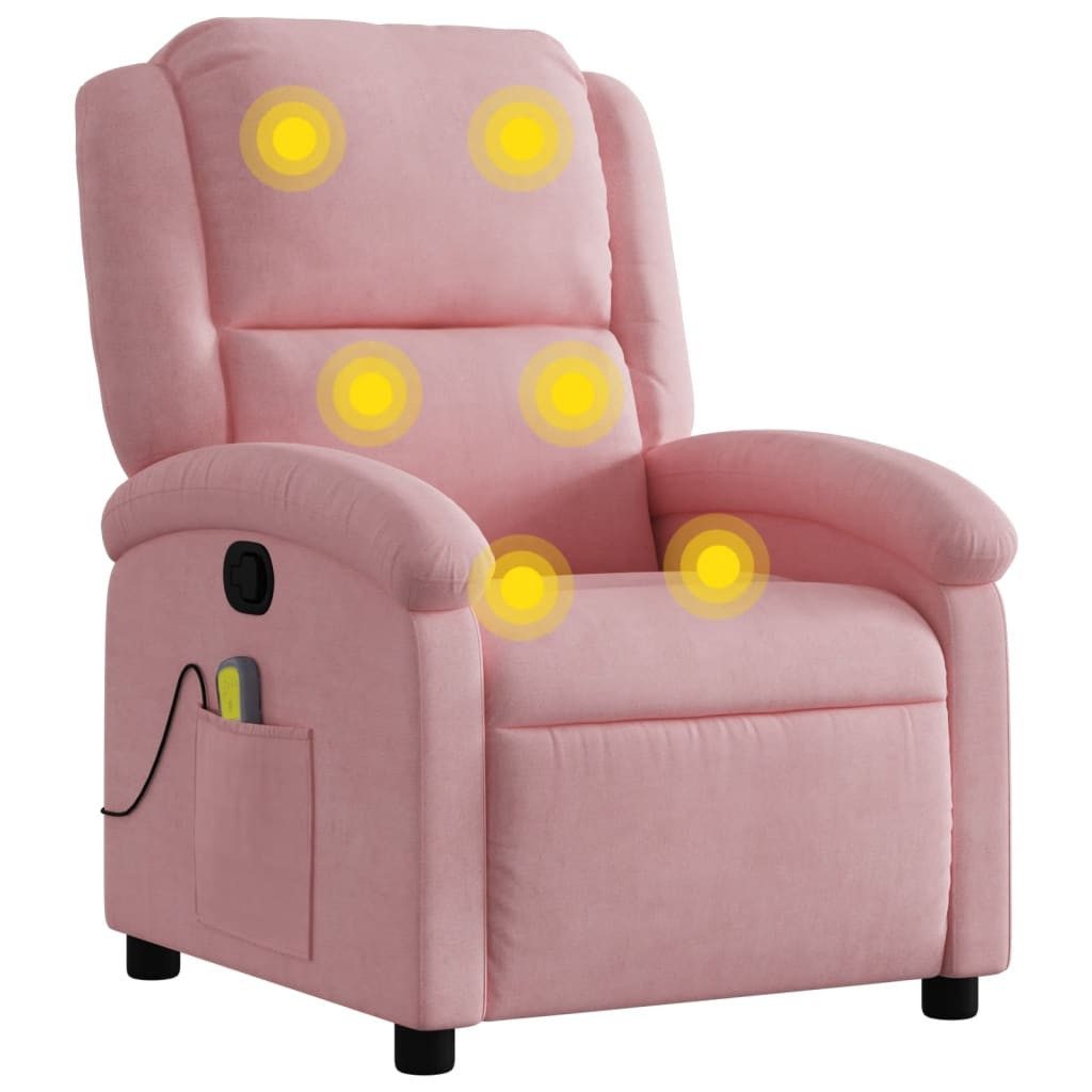vidaXL Sessel Massagesessel Rosa Samt (1-St) günstig online kaufen