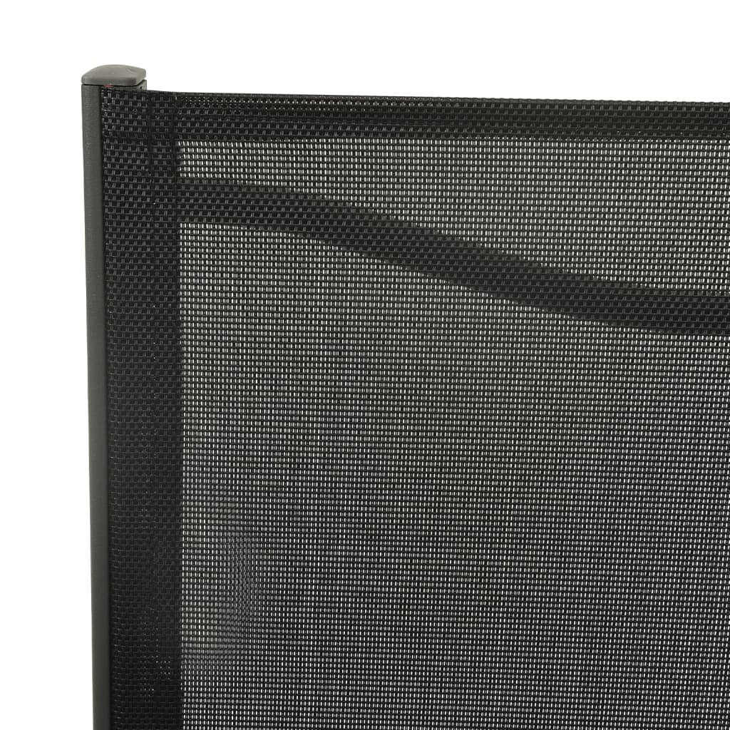Gartenstühle Gartenstuhl Textilene Schwarz Anthrazit (2 Stk. Stahl 2 St) vidaXL und und