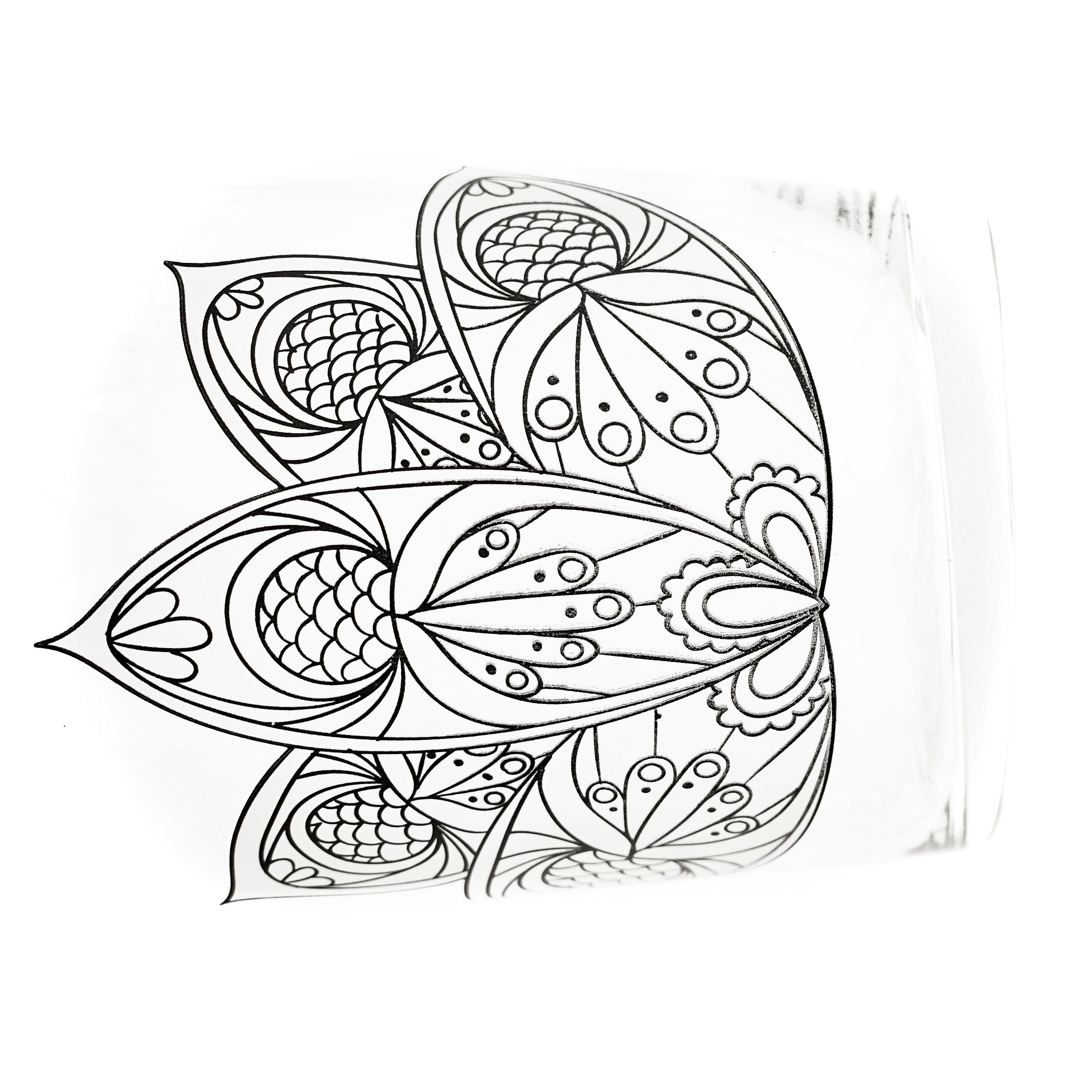 Pasabahce aus Stück mit Stift Glas Organizer Organizer 1 Mandala Halter (1 St) Mandala design
