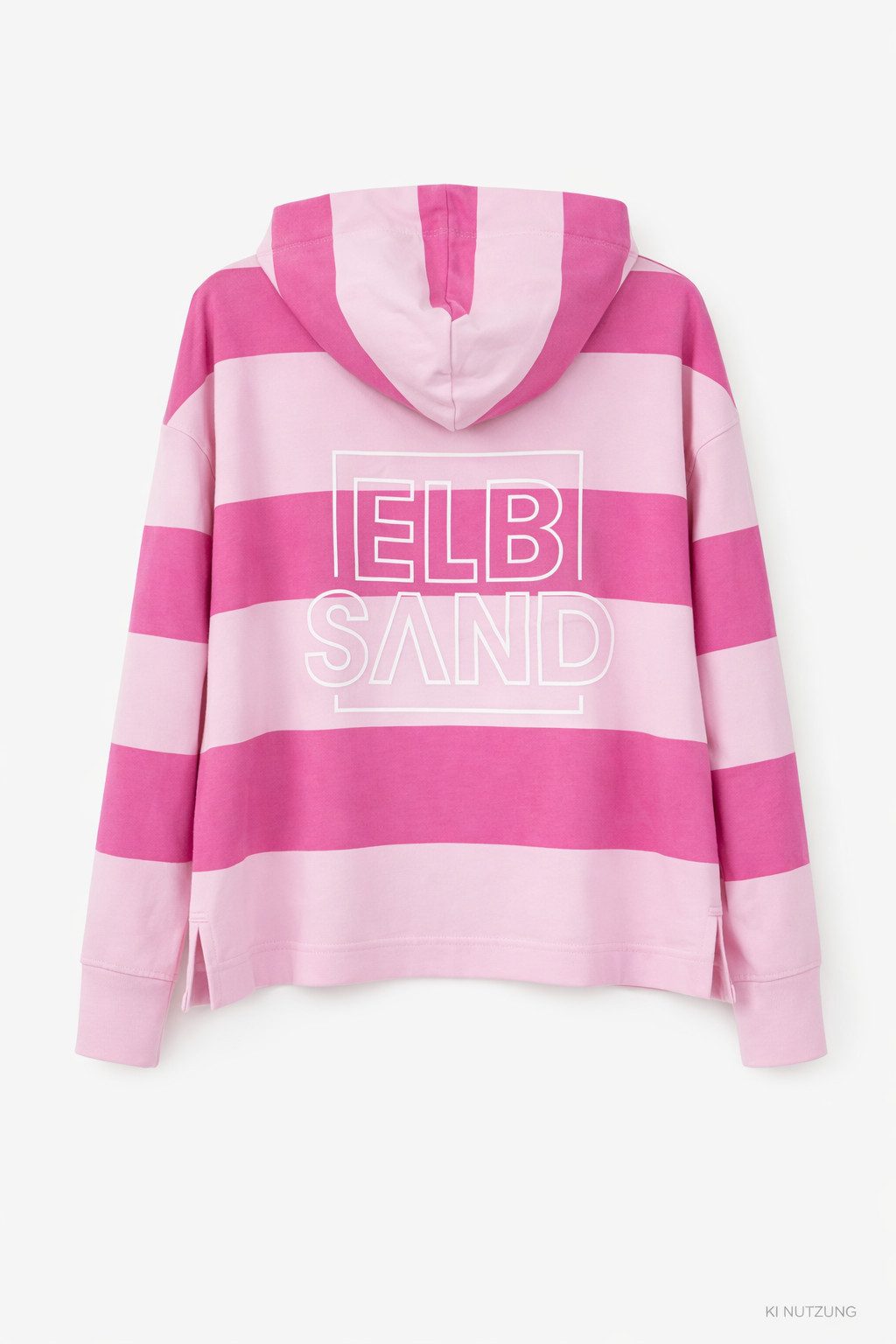Elbsand Strickjacke Eydis Magenta Sky_Soft Rose_stripe günstig online kaufen