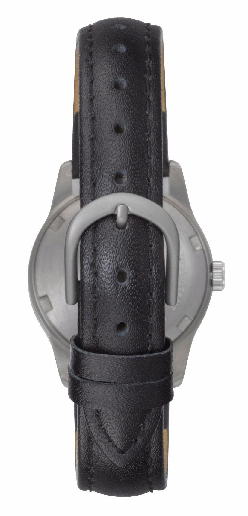 Regent Quarzuhr F-900, 12090288, Armbanduhr, Damenuhr, Titangehäuse, Lederarmband, analog, Ø ca. 28mm