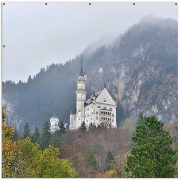 Wallario Sichtschutzzaunmatten Schloss Neuschwanstein in Bayern