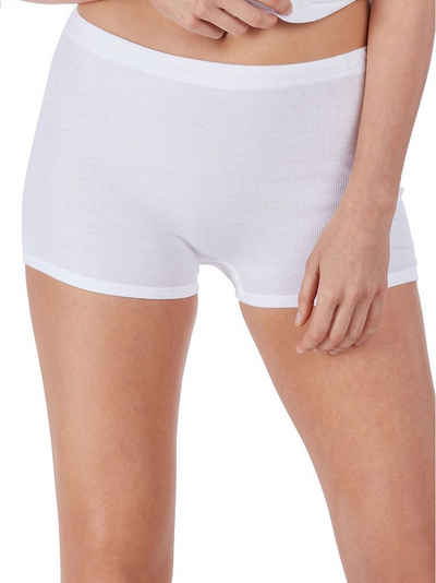 HUBER Slip Damen Maxi Slip kurzes Bein 2er Pack Cotton 2 Pack (Packung, 2-St) gerader Beinausschnitt