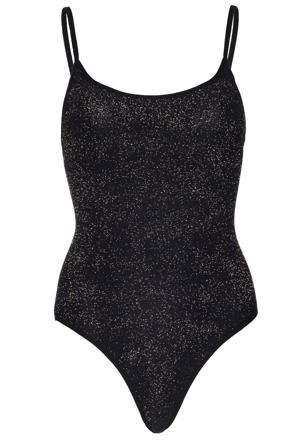 SEBOWEL Damen Body Mit Strass - Glitzernder Netz-Body Mit Glockenärmel