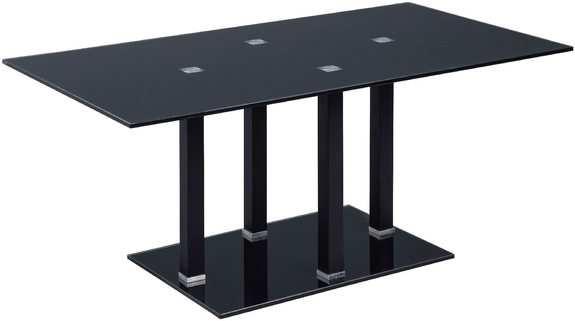 M2 Kollektion Couchtisch, Metall Sicherheitsglas Rechteckig 100x45x60cm