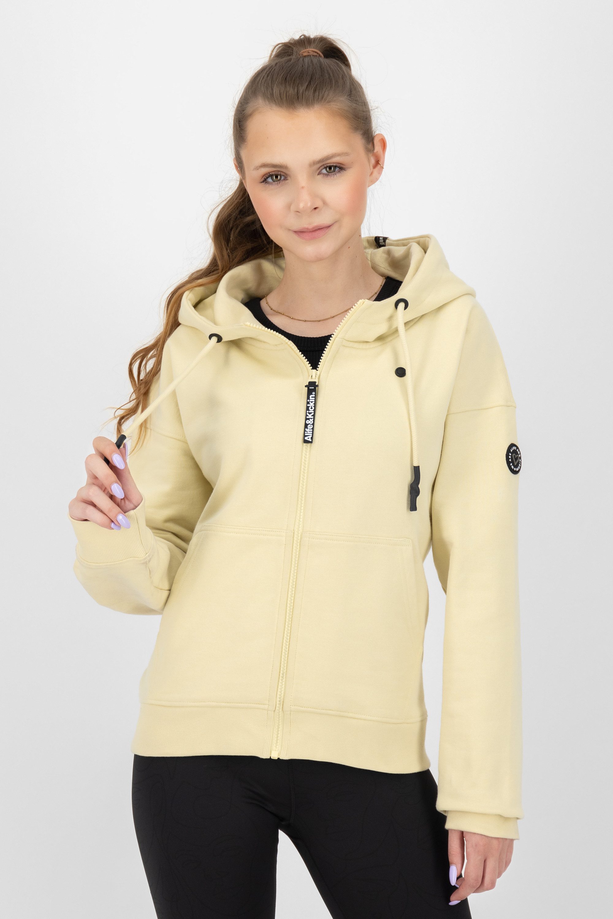 Alife & Kickin Kapuzensweatjacke Damen TwiggyAK A Basic Hoodie Kapuzenpullover, Sweatshirt mit Kapuze