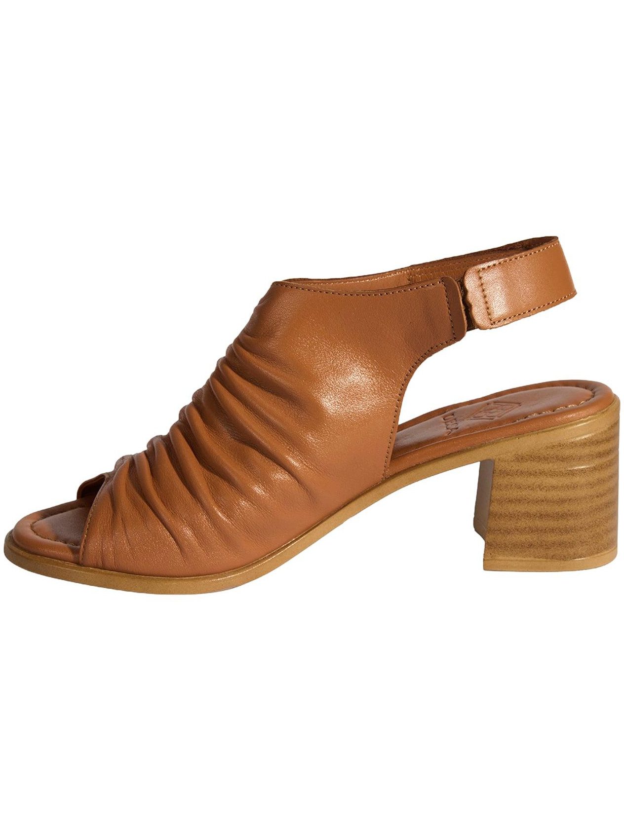 Desa Damen-Ledersandalen – Blockabsatz, Schnallenverschluss Sandale