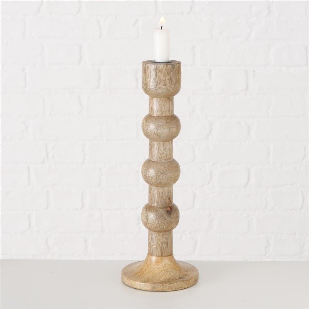 BOLTZE Kerzenleuchter Bubbles, 2er Set Kerzenhalter aus Holz Kerzenständer für Stabkerzen