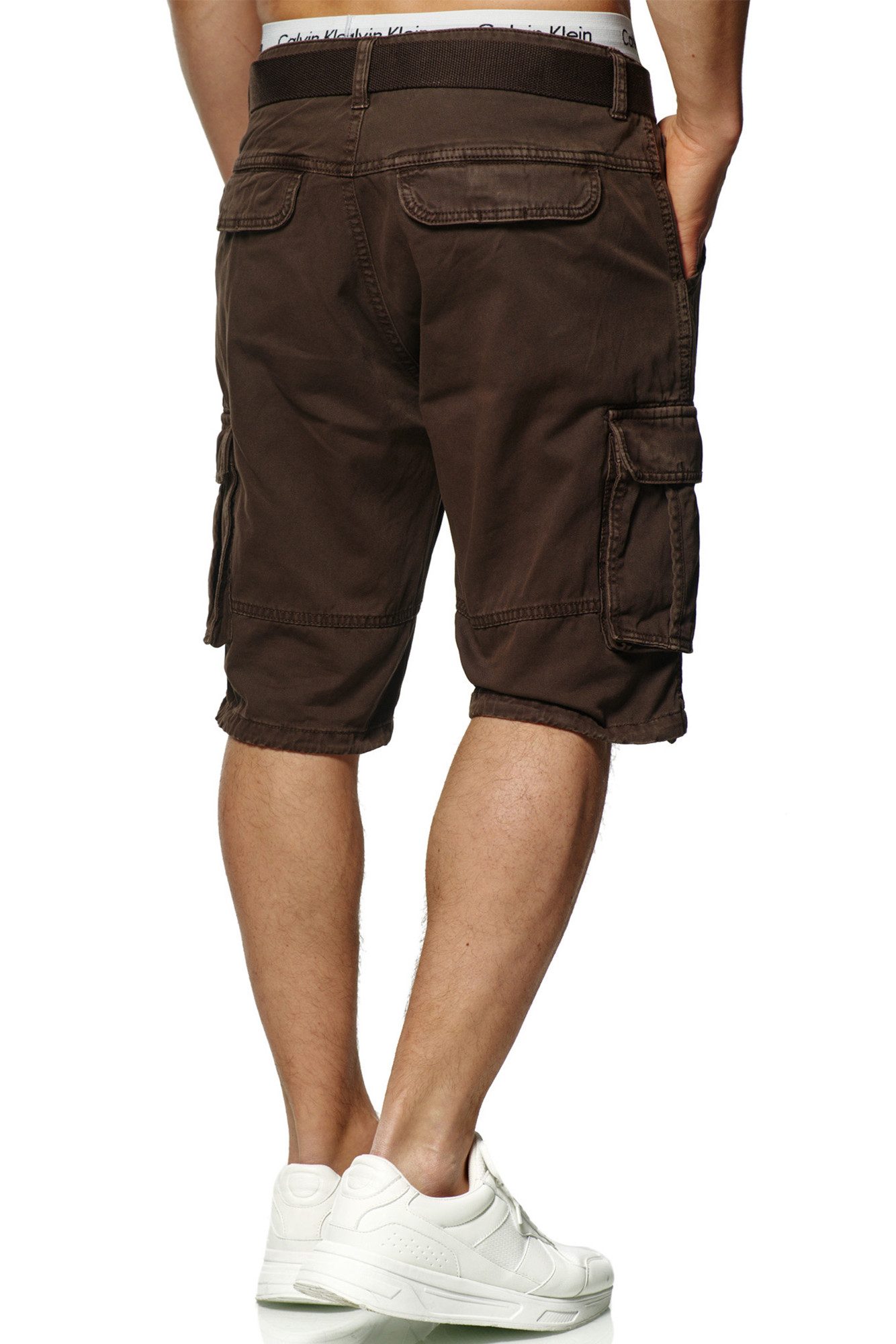 INDICODE Cargoshorts Herren Blixt Cargo Shorts Herrenshorts aus 100 % Baumwolle, inkl. Gürtel – Bild 4 von 5