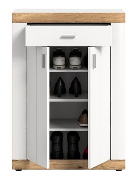 xonox.home Schuhschrank Schuhschrank Laredo, weiß / Nox Oak