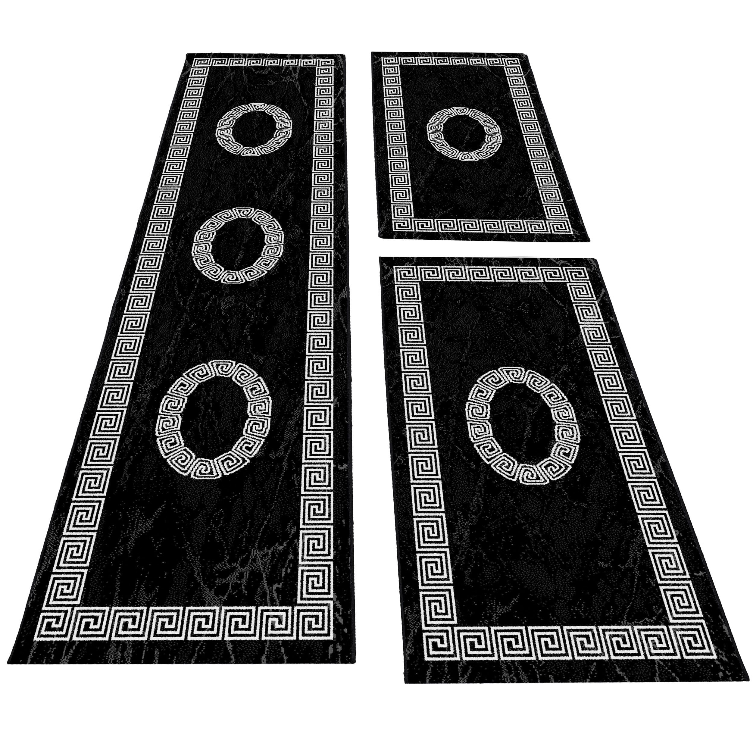Carpettex Kurzflor-Bettumrandung Mäander-Design, Höhe 6 mm, günstig online kaufen