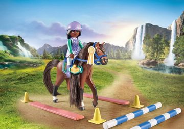 Playmobil® Konstruktions-Spielset Zoe & Blaze mit Turnierparcours (71355), Horses of Waterfall, (67 St), teilweise aus recyceltem Material