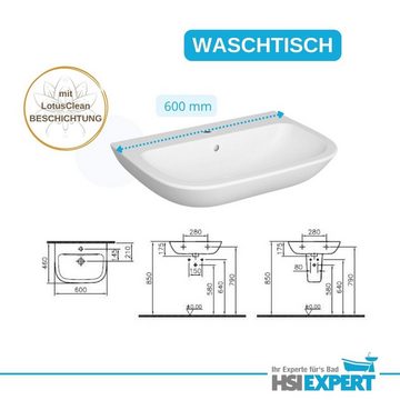 GEBERIT Vorwandelement WC Geberit Spülkasten WC randlos Waschbecken Bad Set, Spar-Set
