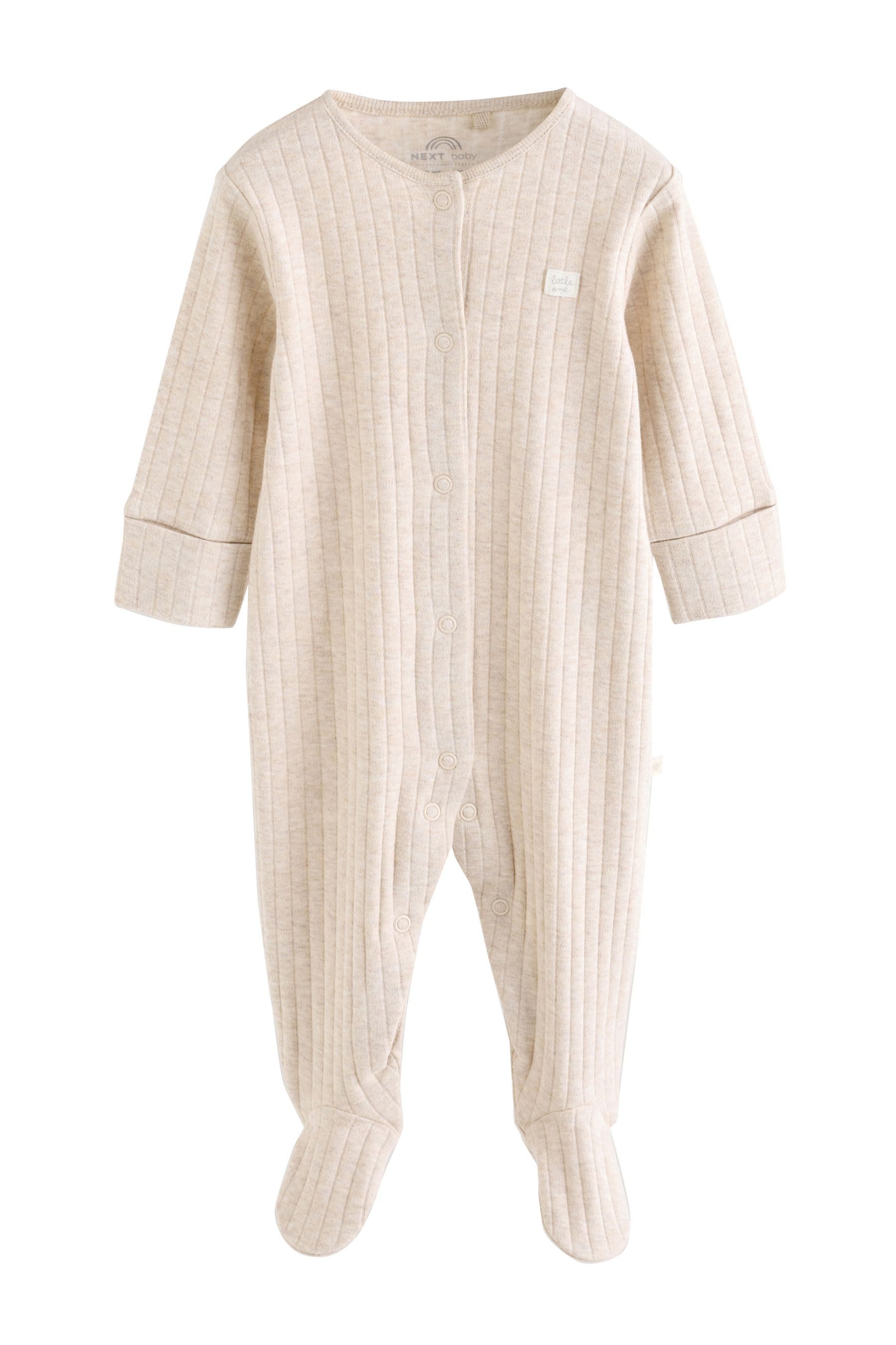 Next Schlafoverall Gerippte Babyschlafanzüge, 3er-Pack (3-tlg)