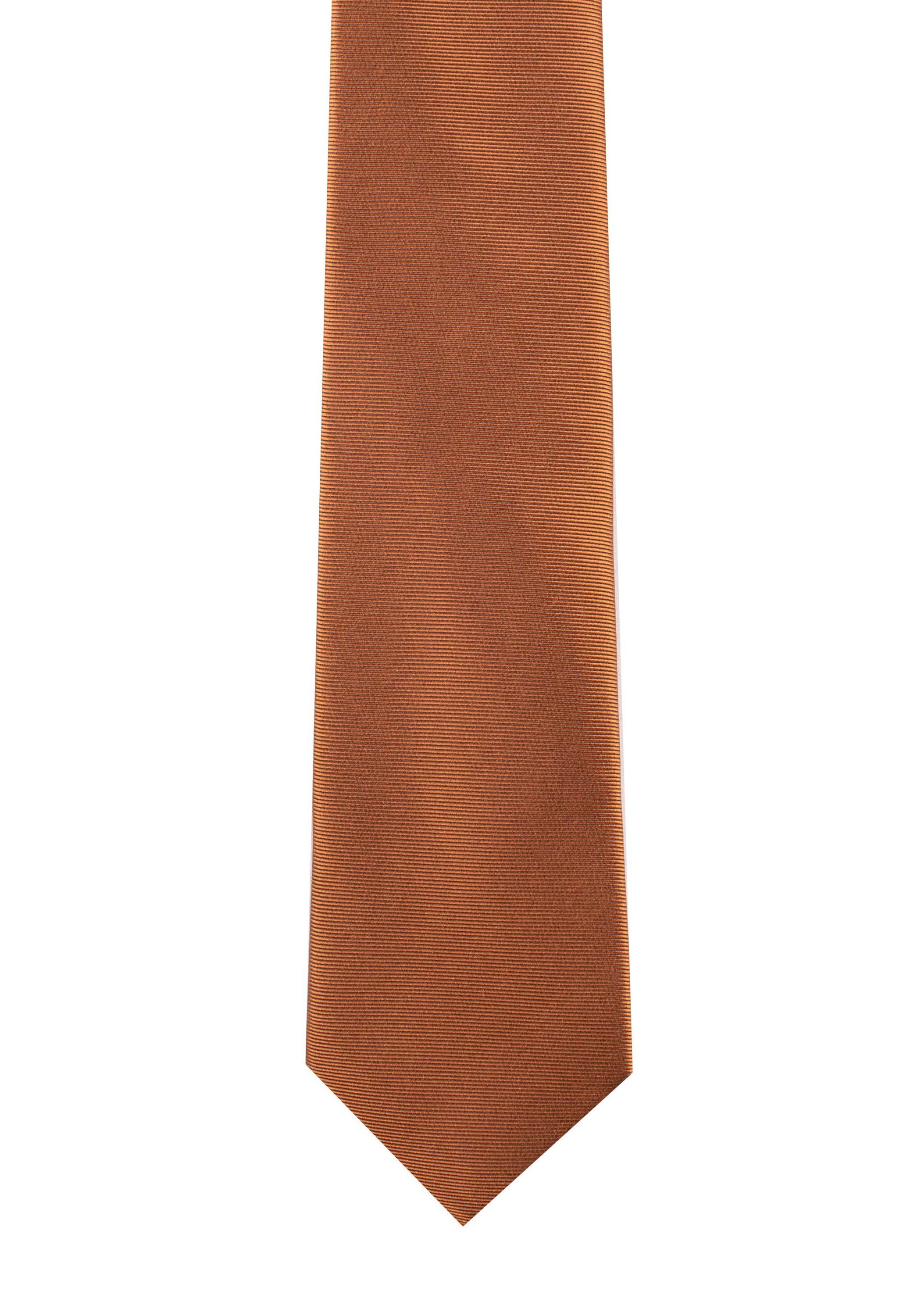 Roy Robson Krawatte aus 100% Seide - mit feiner Musterung RUST