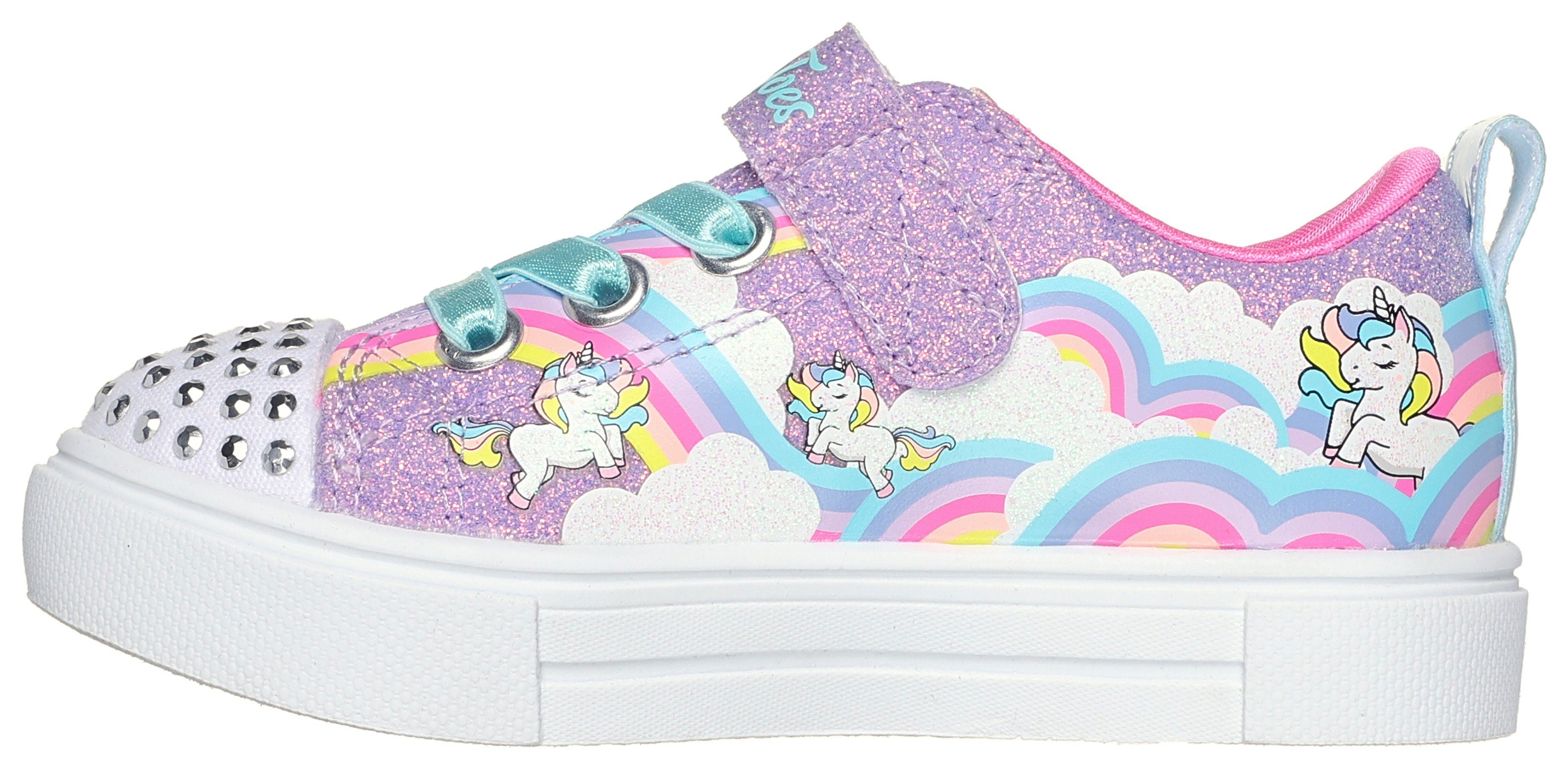 Skechers TWINKLE SPARKS - JUMPIN CLOUDS Lauflernschuh Blink,-Klettschuh mit Nieten, Größenschablone zum Download – Bild 5 von 5