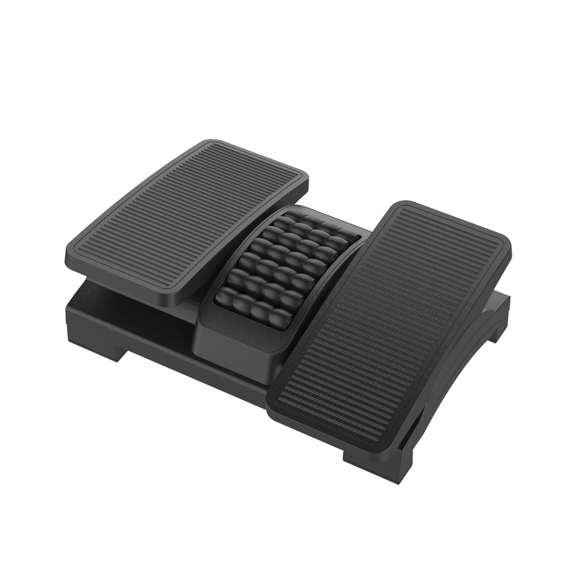 Platinet Fußstütze Ergonomischer Fußhocker mit individuellen Fuß-Einstellungen, Massagerollen und rutschfeste Fläche für ergonomisches Sitzen