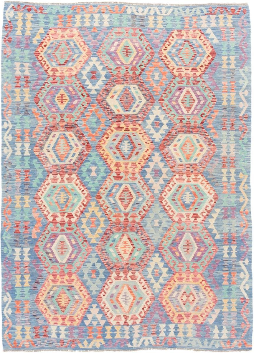 Orientteppich Kelim Afghan 204x281 Handgewebter Orientteppich, Nain Trading, rechteckig, Höhe: 3 mm