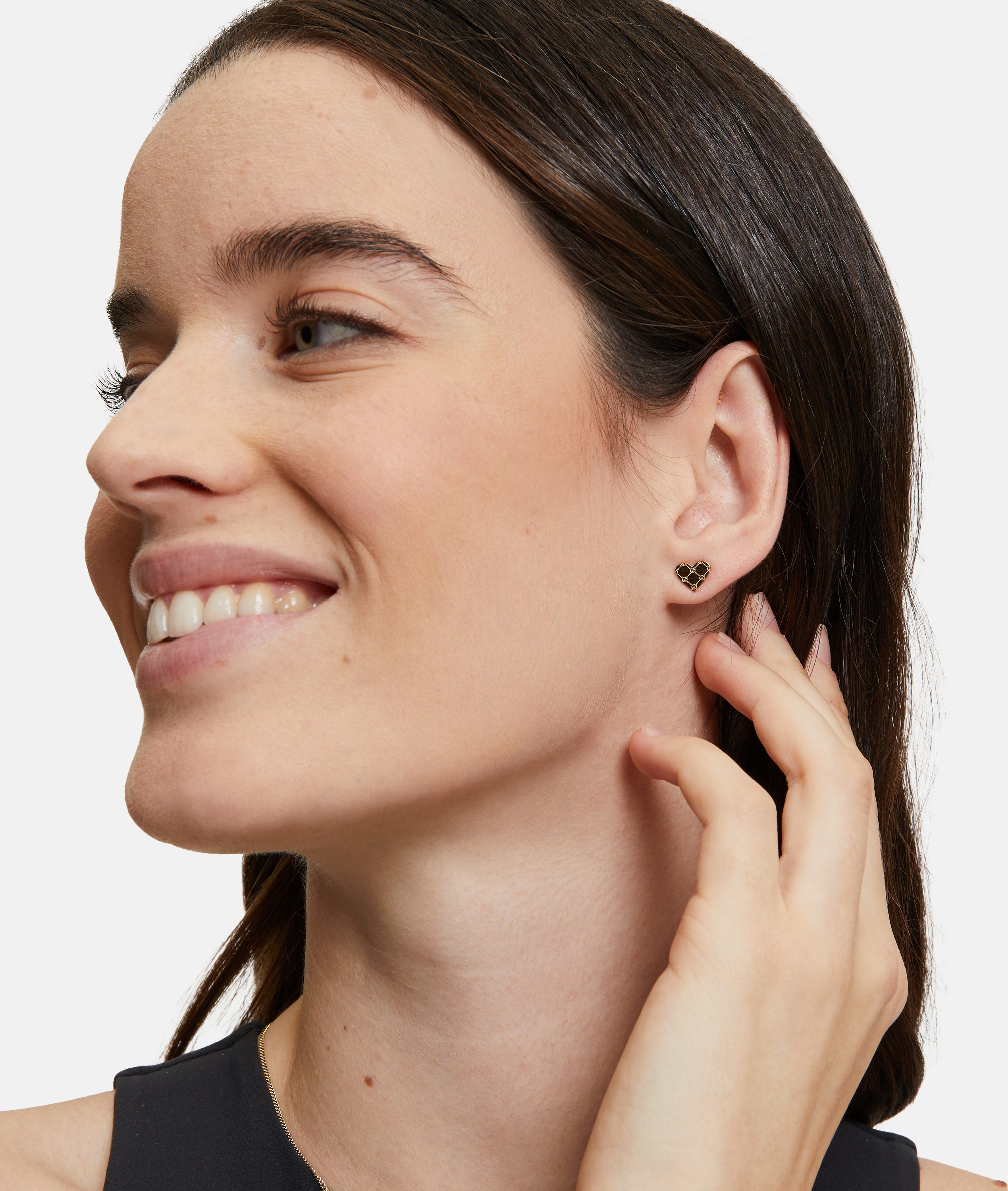 Tamaris Paar Ohrstecker The T-Pattern Heart Edelstahl