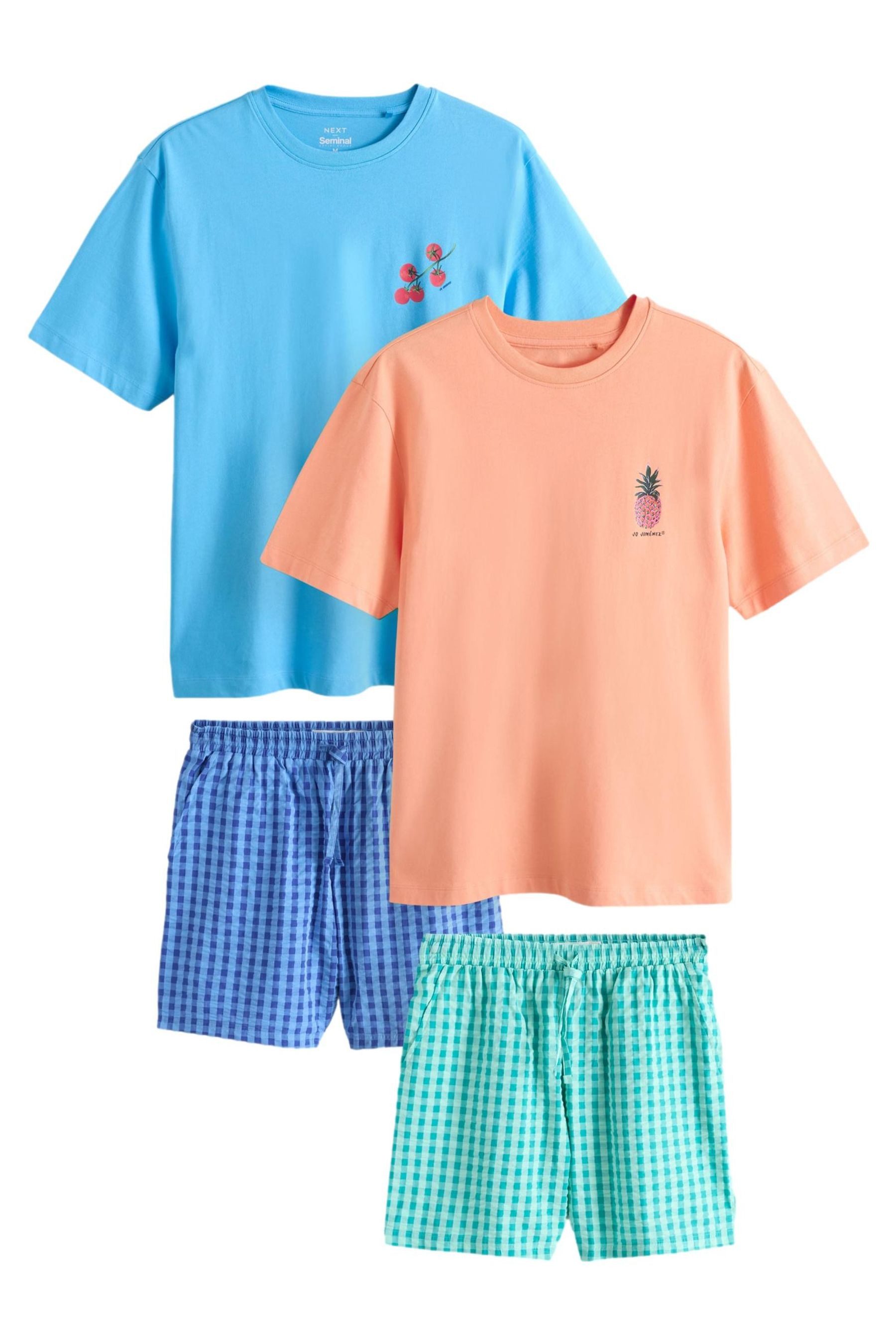 Next Pyjama 2er-Pack Seminal Schlafanzüge mit kurzen Ärmeln (4 tlg)