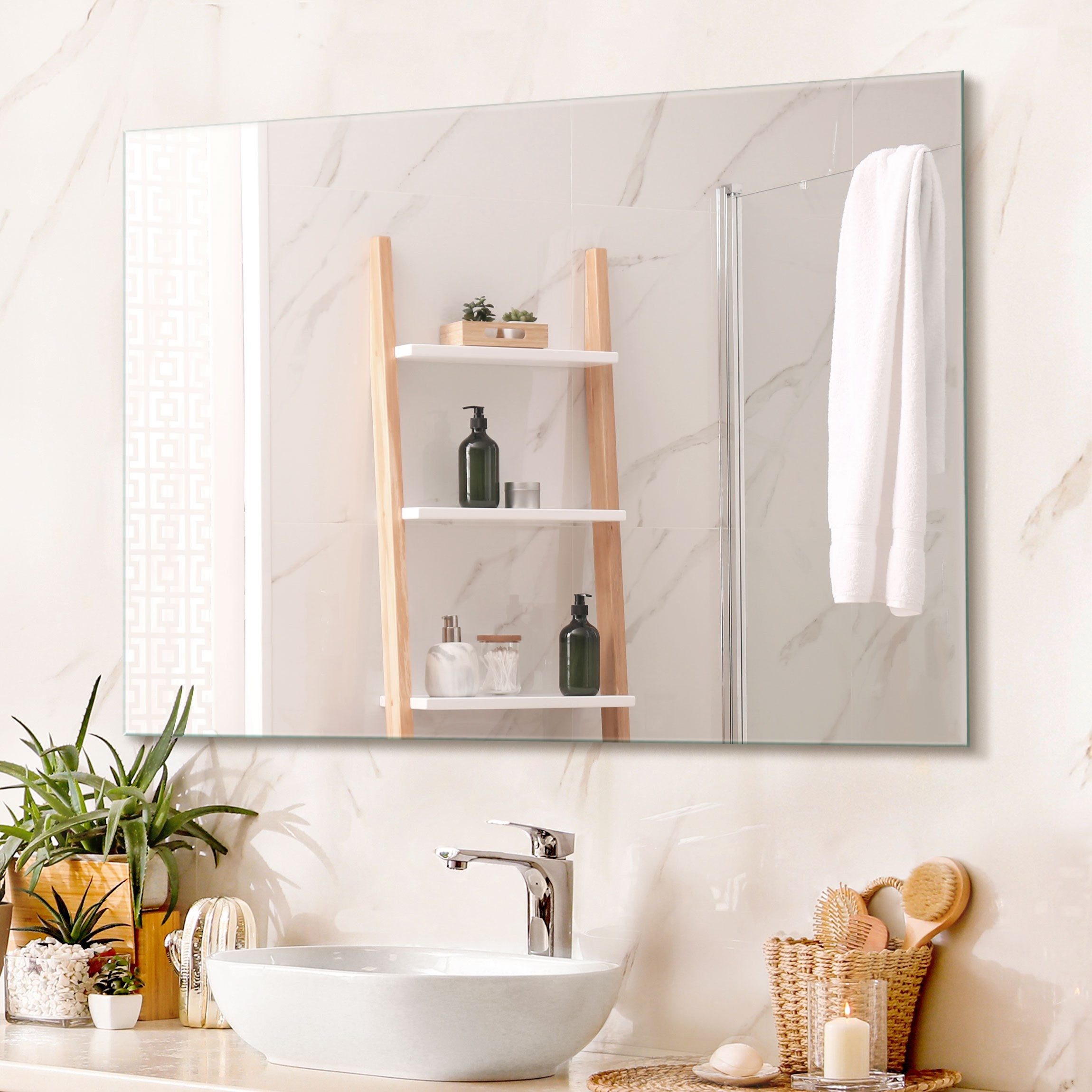 Bilderdepot24 Spiegel rechteckig Badspiegel klein Wandspiegel ohne Rahmen ( günstig online kaufen