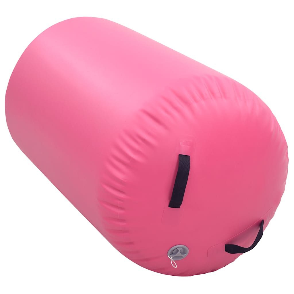 vidaXL Pilatesrolle Aufblasbare Gymnastik-Rolle mit Pumpe 100x60 cm PVC Rosa