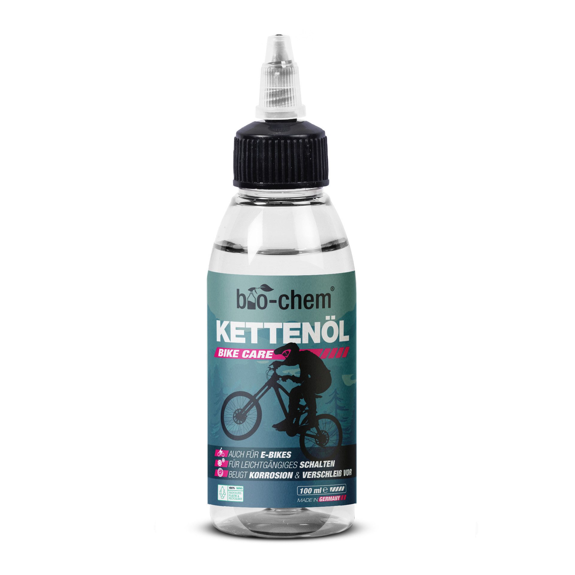 bio-chem Kettenöl bio-chem Kettenöl Fahrrad Universal Ketten Öl 100 ml, (Kettenöl 100 ml Tropfflasche, 1-St., Kettenöl 100 ml Tropfflasche), Präzise Dosierung mit Tropfflasche