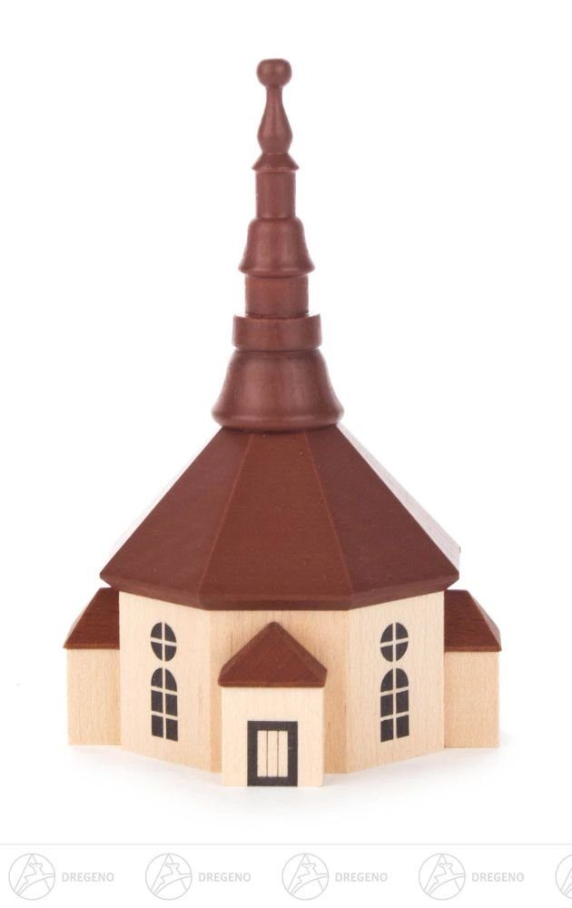 x Kirche natur Weihnachtsfigur schlichtes Erzgebirge cmx10 Design Miniatur Seiffener Höhe Breite c, x schönes cmx7 Tiefe Dregeno 7