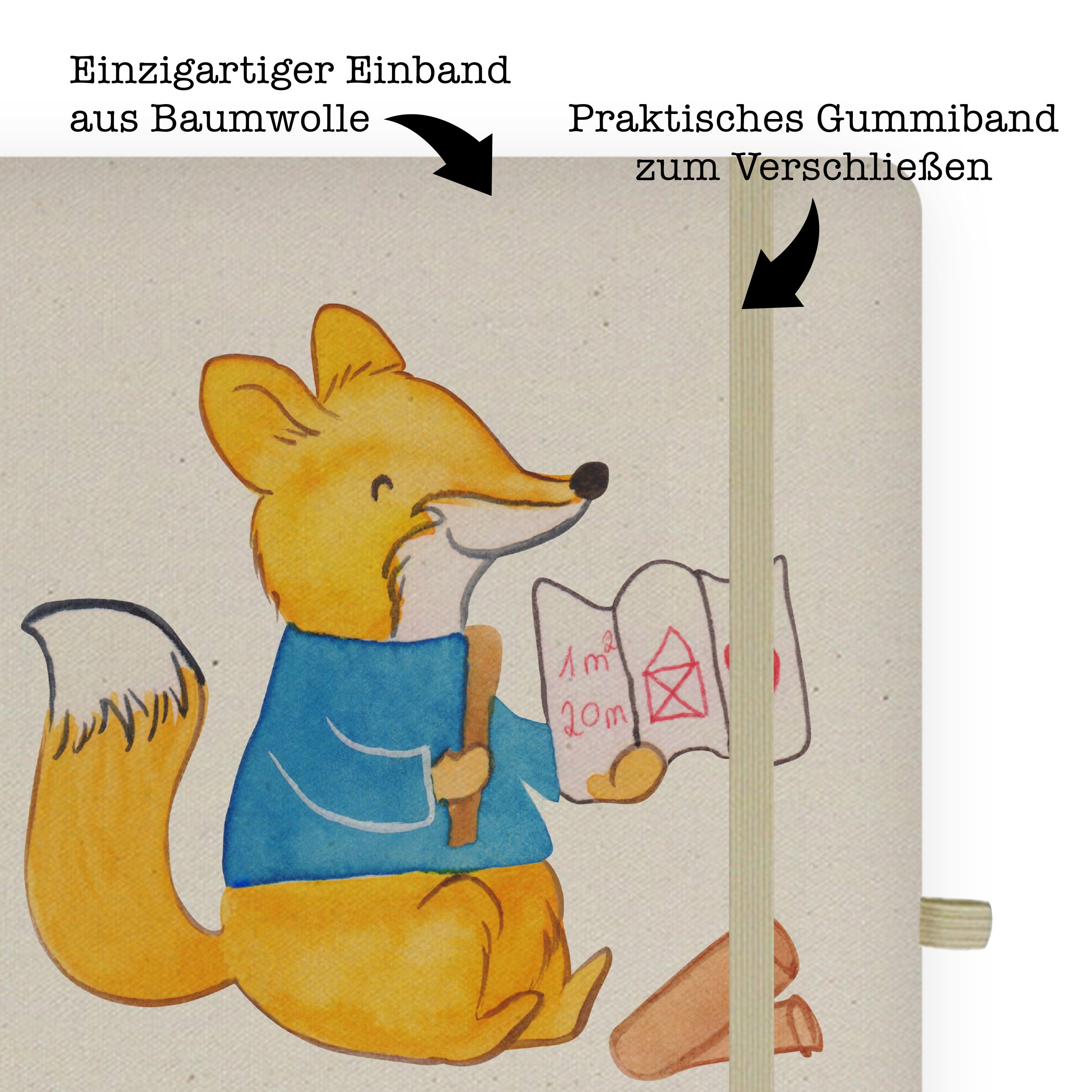 Mr. & Mrs. Panda Notizbuch Mrs. Transparent mit Mr. Firma, & Notizblock, Bauzeichner Geschenk, Ein Herz - - Panda