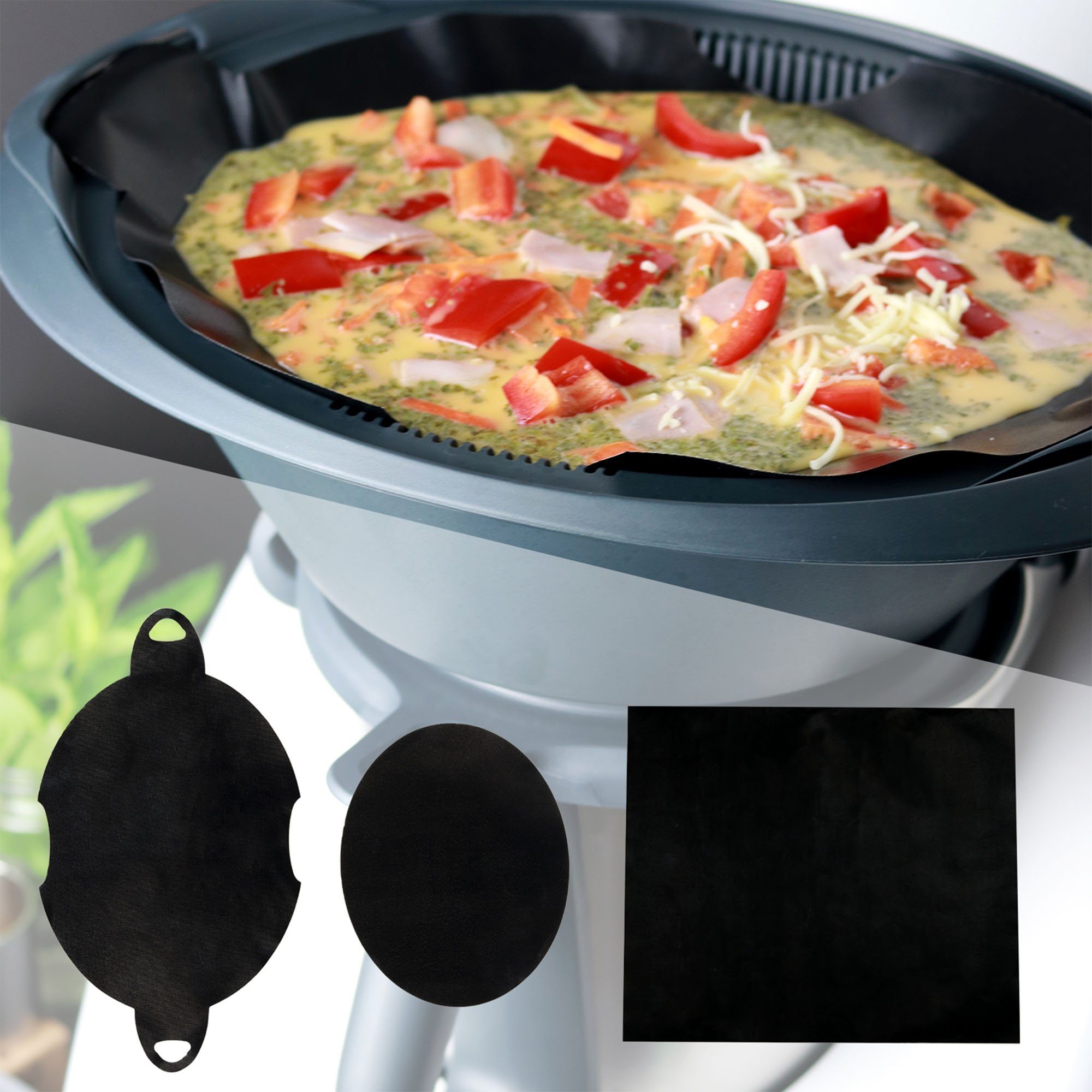 mix-slider Бумага для выпечки 3er Set Dauerbackfolie 3er Set - wiederverwendbar für Thermomix Varoma