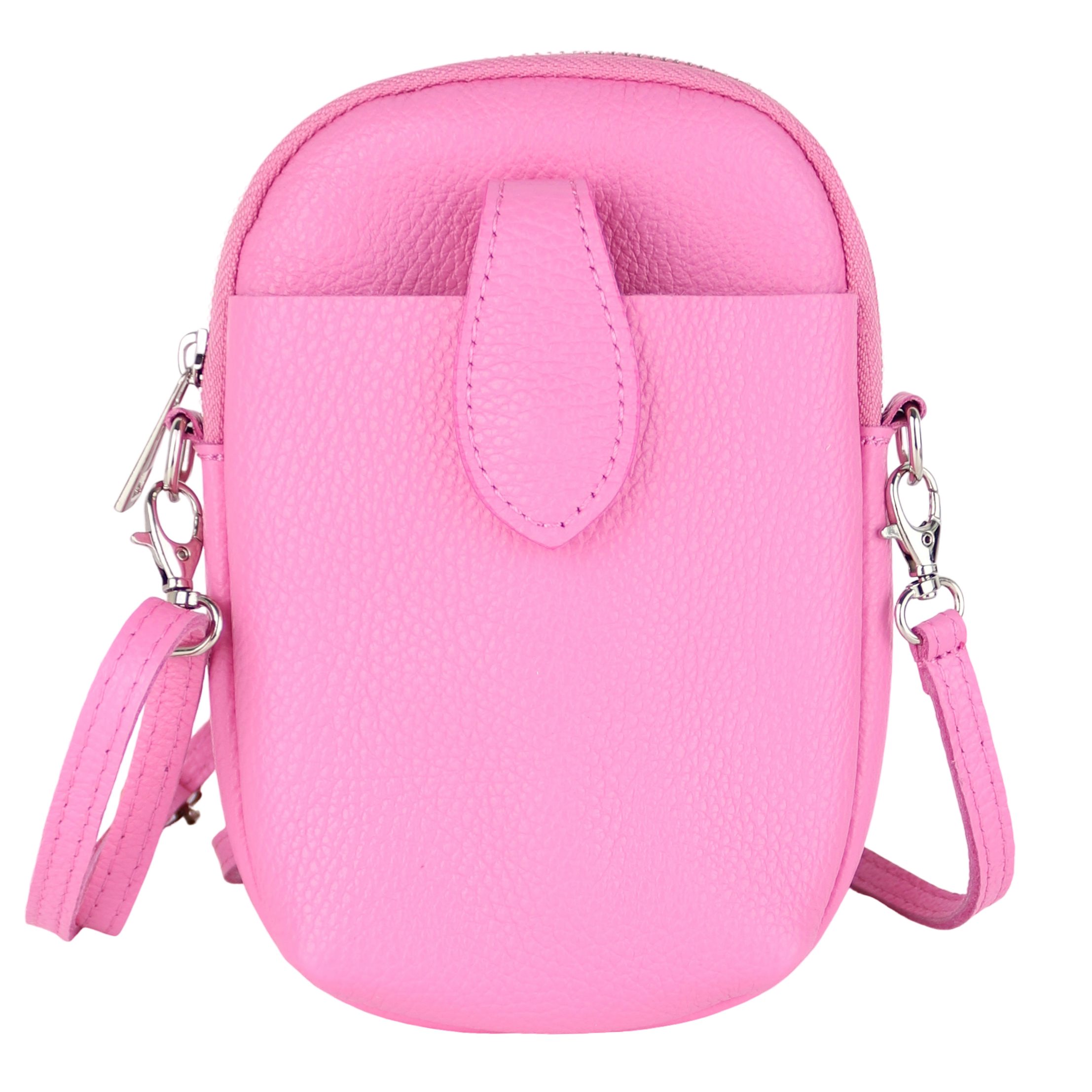 MIRROSI Handytasche Damen Kleine Umhängetasche aus Echtleder Made in Itlay (ca. 14x21x3cm), Mini Handytasche zum Umhängen, Handy Tasche
