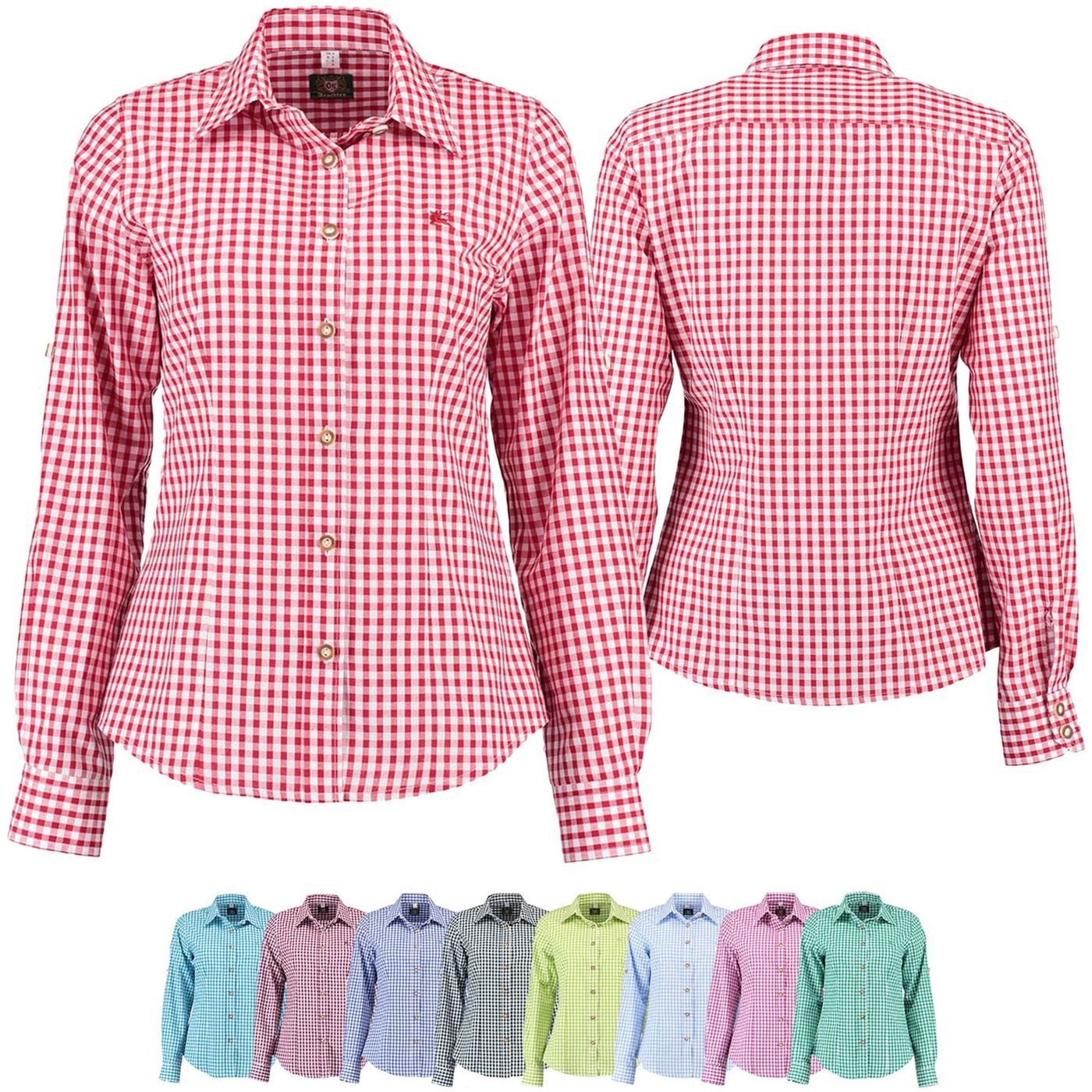 German Wear Trachtenbluse GW-OB13 Trachtenbluse für Trachten lederhosen blu günstig online kaufen