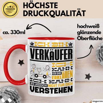 Trendation Tasse Verkäufer Geschenk Kaffee-Tasse Geschenkidee für Verkäufer Ich Bin Ver