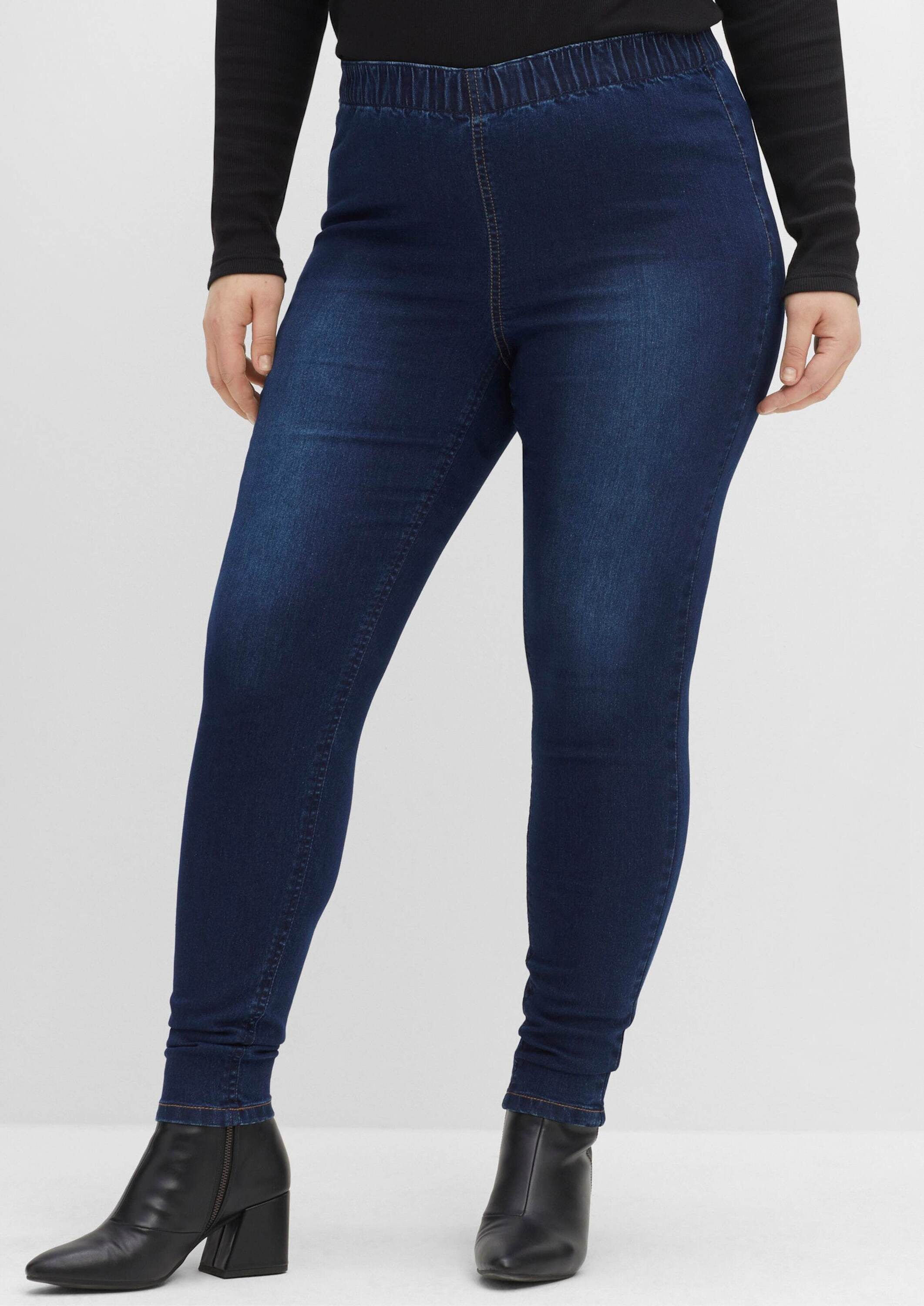 Sheego Bequeme Jeans Jeans-Leggings normal in individueller Waschung – Bild 4 von 5